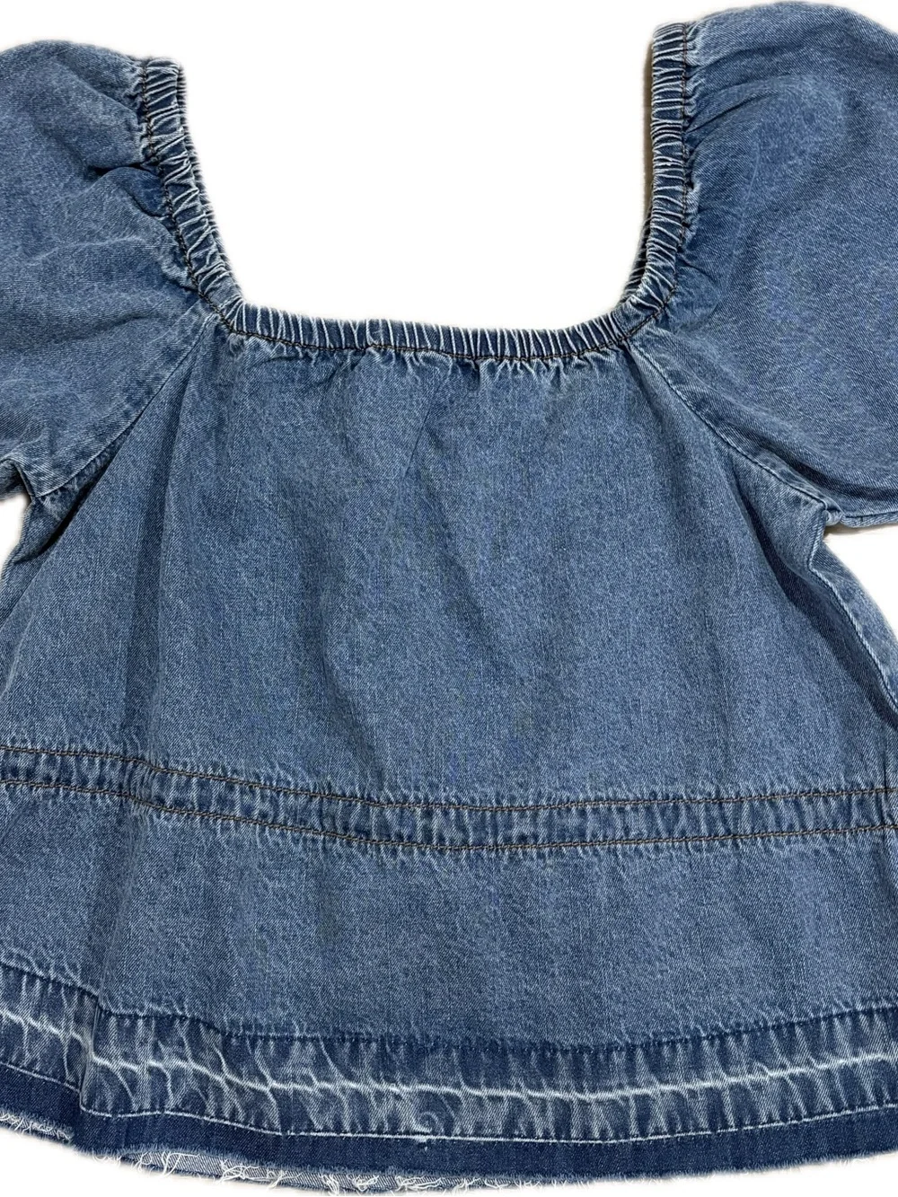 Dear John Mia Denim Crop Top | Size Small | Shierro | NWT - Picture 2 of 7